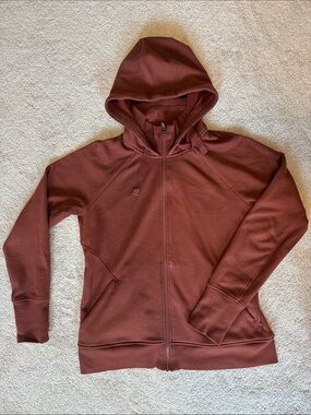Athleta Rust Full‑Zip Hoodie Jacket
